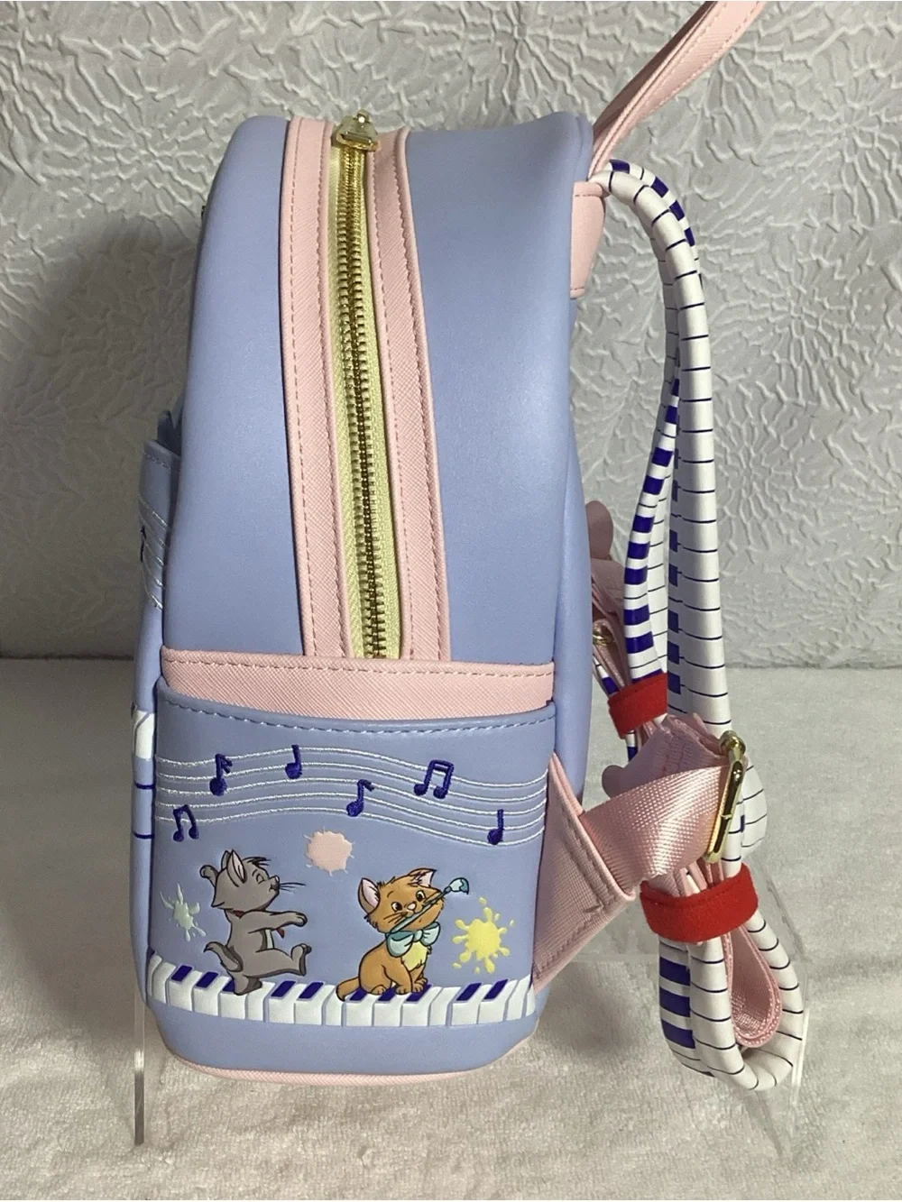 Loungefly Disney Aristocats Kittens On Piano Backpack EUC Box Lunch Exclusive